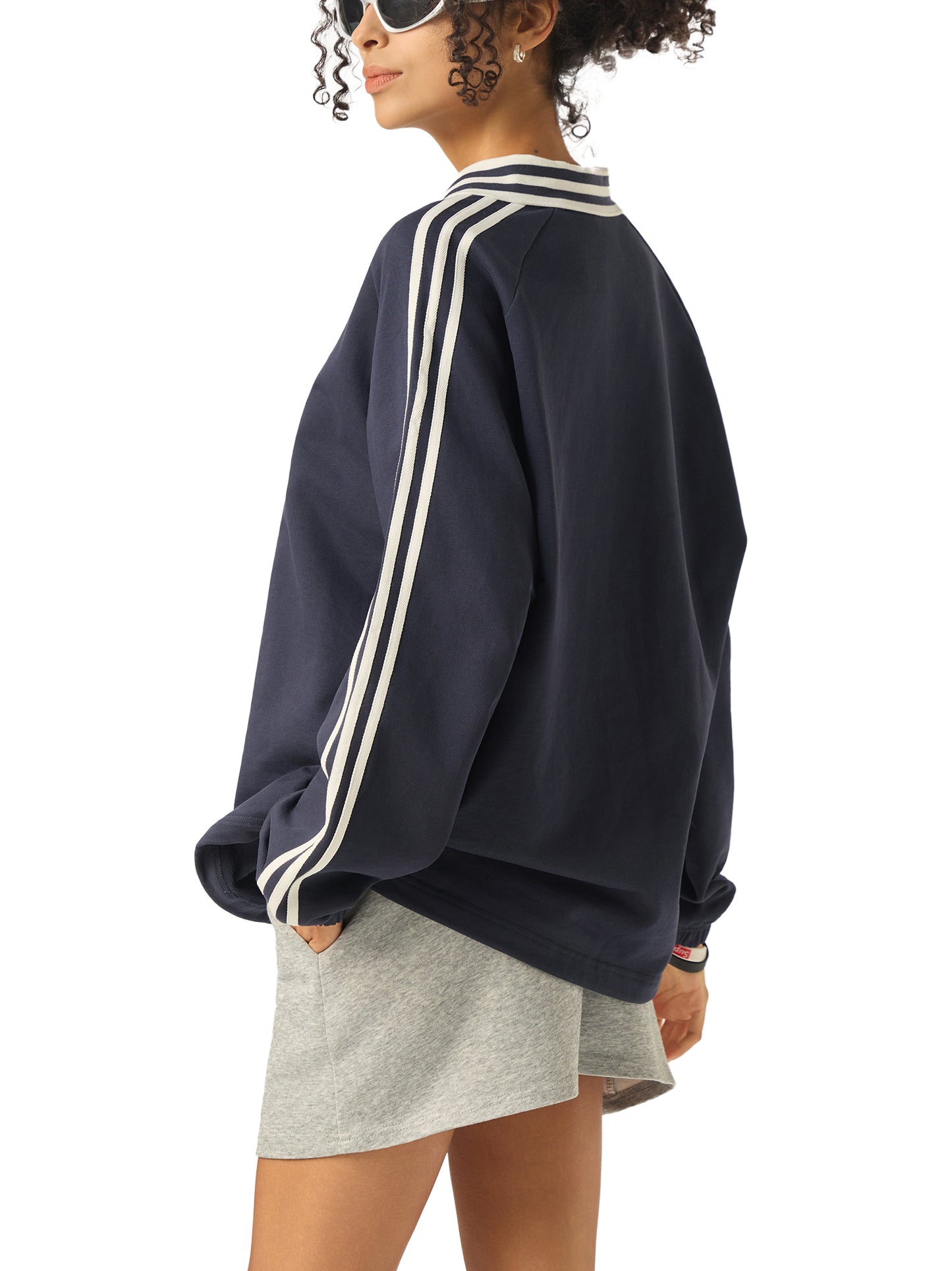 Technotism Classic Collar Sweatshirt (Black)