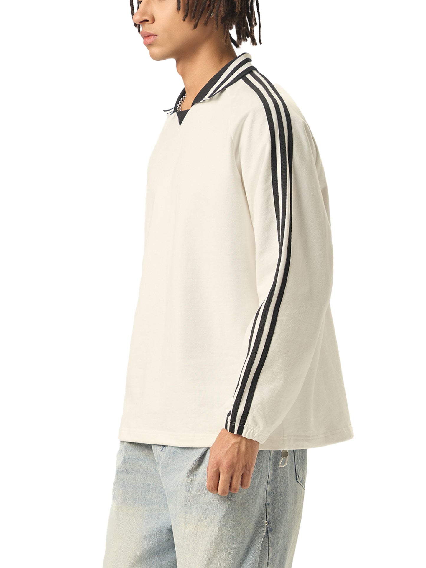 Technotism Classic Collar Sweatshirt (White)